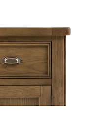 Gallery Home Natural Milton Sold Oak 2 Door 1 Drawer Sideboard - Image 8 of 9