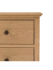 Gallery Home Natural Clayton Solid Oak 2 Drawer Bedside Table - Image 5 of 9