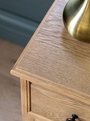 Gallery Home Natural Clayton Solid Oak 1 Drawer Bedside Table - Image 2 of 9