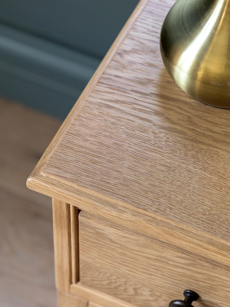 Gallery Home Natural Clayton Solid Oak 1 Drawer Bedside Table - Image 2 of 9 Gallery Home Natural Clayton Solid Oak 1 Drawer Bedside Table - Image 2 of 9