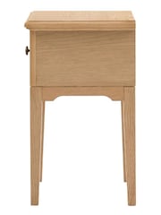 Gallery Home Natural Clayton Solid Oak 1 Drawer Bedside Table - Image 7 of 9