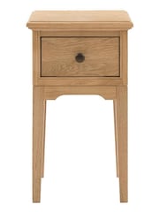 Gallery Home Natural Clayton Solid Oak 1 Drawer Bedside Table - Image 8 of 9