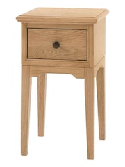 Gallery Home Natural Clayton Solid Oak 1 Drawer Bedside Table - Image 9 of 9
