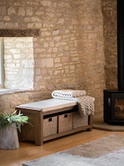 Gallery Home Natural Milton Solid Oak Hall Bench - Image 4 of 10