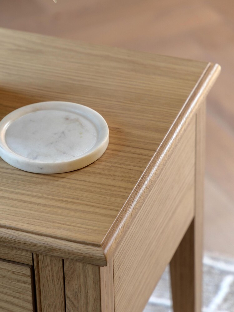 Gallery Home Natural Clayton Solid Oak 1 Drawer Side Table - Image 2 of 9 Gallery Home Natural Clayton Solid Oak 1 Drawer Side Table - Image 2 of 9