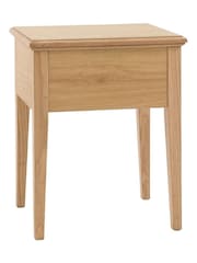 Gallery Home Natural Clayton Solid Oak 1 Drawer Side Table - Image 4 of 9