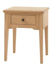 Gallery Home Natural Clayton Solid Oak 1 Drawer Side Table - Image 5 of 9