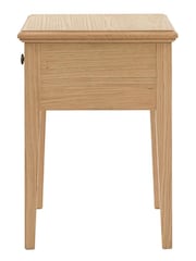Gallery Home Natural Clayton Solid Oak 1 Drawer Side Table - Image 6 of 9