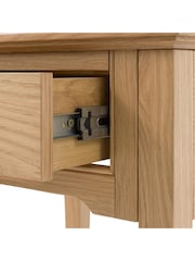 Gallery Home Natural Clayton Solid Oak 1 Drawer Side Table - Image 8 of 9