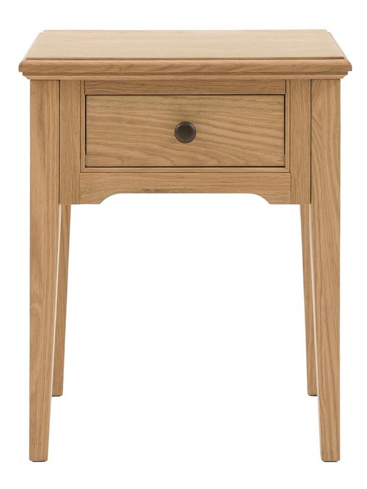 Gallery Home Natural Clayton Solid Oak 1 Drawer Side Table - Image 9 of 9 Gallery Home Natural Clayton Solid Oak 1 Drawer Side Table - Image 9 of 9
