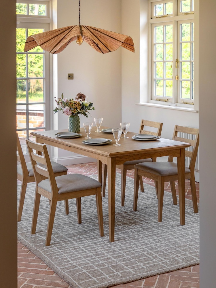 Gallery Home Natural Clayton Oak Veneer Extending Dining Table - Image 1 of 9 Gallery Home Natural Clayton Oak Veneer Extending Dining Table - Image 1 of 9