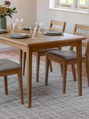 Gallery Home Natural Clayton Oak Veneer Extending Dining Table - Image 2 of 9