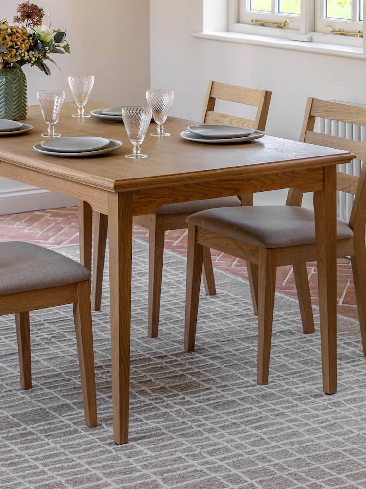 Gallery Home Natural Clayton Oak Veneer Extending Dining Table - Image 2 of 9 Gallery Home Natural Clayton Oak Veneer Extending Dining Table - Image 2 of 9