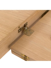 Gallery Home Natural Clayton Oak Veneer Extending Dining Table - Image 5 of 9