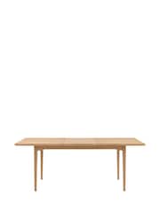 Gallery Home Natural Clayton Oak Veneer Extending Dining Table - Image 7 of 9