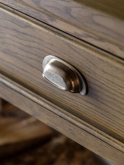 Gallery Home Natural Milton Solid Oak 1 Drawer Console Table - Image 2 of 9