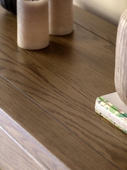 Gallery Home Natural Milton Solid Oak 1 Drawer Console Table - Image 3 of 9