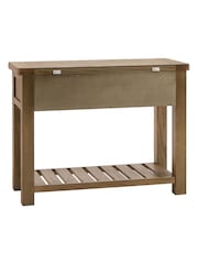 Gallery Home Natural Milton Solid Oak 1 Drawer Console Table - Image 6 of 9