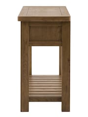 Gallery Home Natural Milton Solid Oak 1 Drawer Console Table - Image 7 of 9