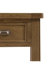 Gallery Home Natural Milton Solid Oak 1 Drawer Console Table - Image 9 of 9