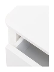 Gallery Home White Alberta Wood 2 Drawer Bedside Table - Image 7 of 8
