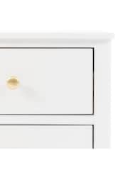 Gallery Home White Alberta Wood 2 Drawer Bedside Table - Image 8 of 8