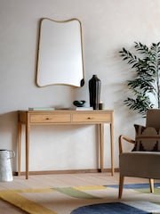 Gallery Home Natural Bala Wood 2 Drawer Console Table - Image 1 of 9