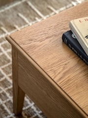 Gallery Home Natural Clayton Solid Oak 1 Drawer Coffee Table - Image 2 of 9