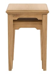 Gallery Home Set of 2 Natural Clayton Oak Veneer Nest Tables - Image 5 of 9
