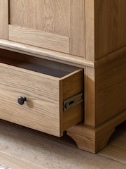 Gallery Home Natural Clayton Solid Oak 2 Door 1 Drawer Wardrobe - Image 2 of 10