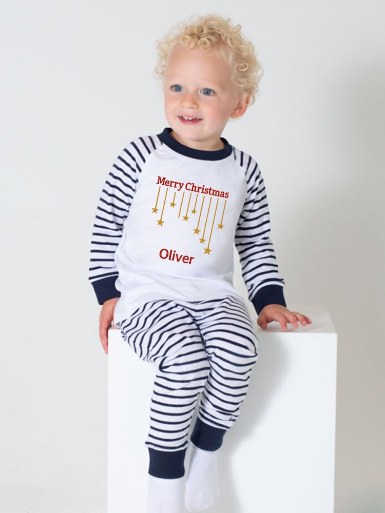 Ruff Cubs Kidswear Personalised Merry Christmas Pyjamas - Image 1 of 2