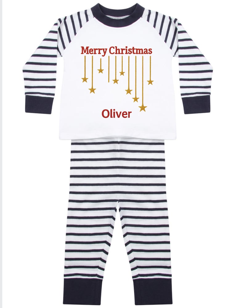 Ruff Cubs Kidswear Personalised Merry Christmas Pyjamas - Image 2 of 2