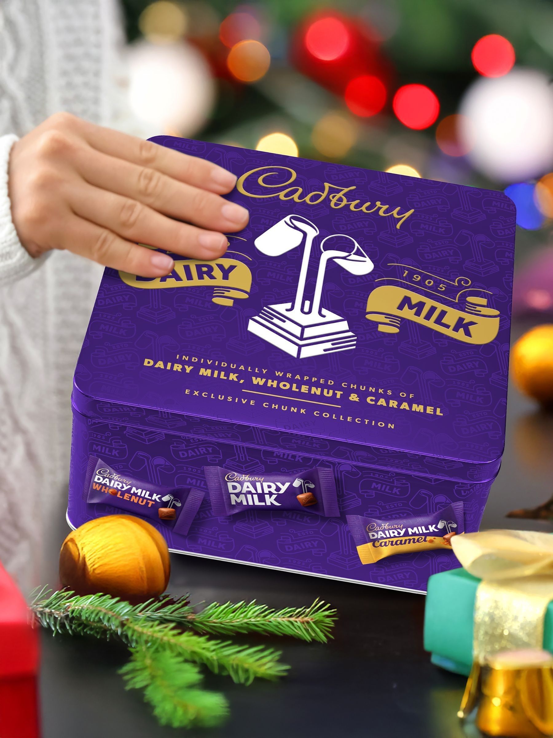 Buy Cadbury Chocolate Chunks Gift Tin 360g Bundle of 2 from the