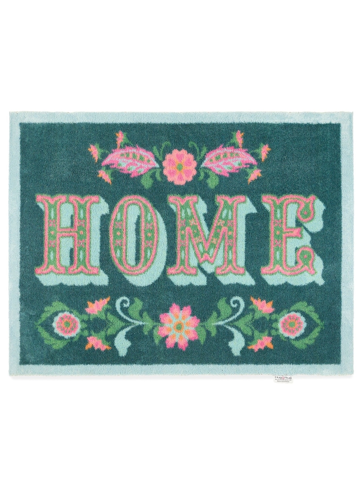 Hug Rug Teal Homefolk Mat - Image 2 of 4 Hug Rug Teal Homefolk Mat - Image 2 of 4