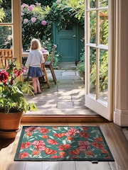 Hug Rug Green Tumbling Tulips Mat - Image 1 of 4