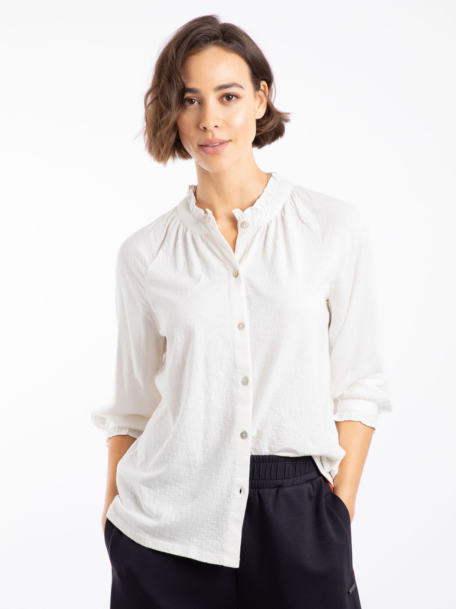 Buy Weird Fish White Donna Frilly Edge Dobby Shirt from the Next UK ...