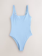 Blue/Black Rib Square Neck Swimsuit 2 Pack - Image 2 of 6
