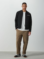 Black Embroidered Smart Bomber Jacket - Image 3 of 11