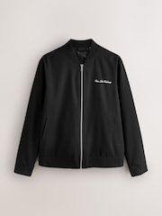 Black Embroidered Smart Bomber Jacket - Image 7 of 11