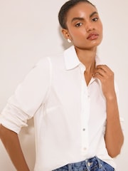 Lipsy BlueWhite Poplin Shirt 2 Pack - Image 2 of 5