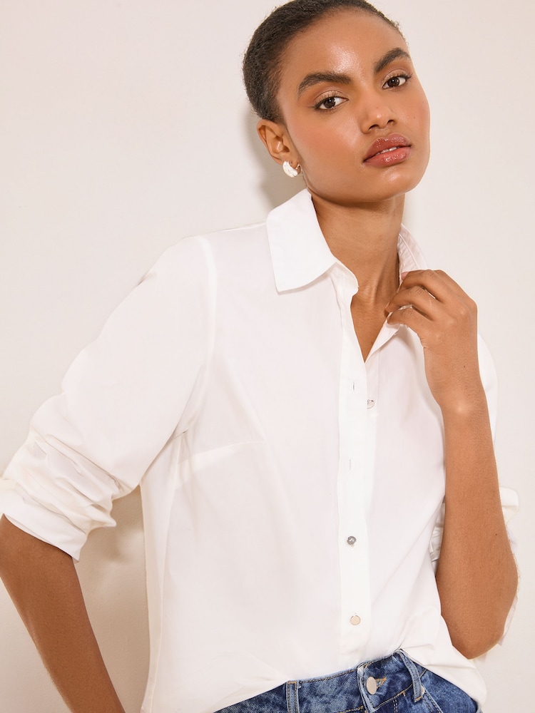 Lipsy BlueWhite Poplin Shirt 2 Pack - Image 2 of 5