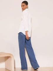 Lipsy BlueWhite Poplin Shirt 2 Pack - Image 4 of 5