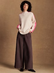 Ro&Zo Pink Colour Block Wool Jumper - Image 4 of 5