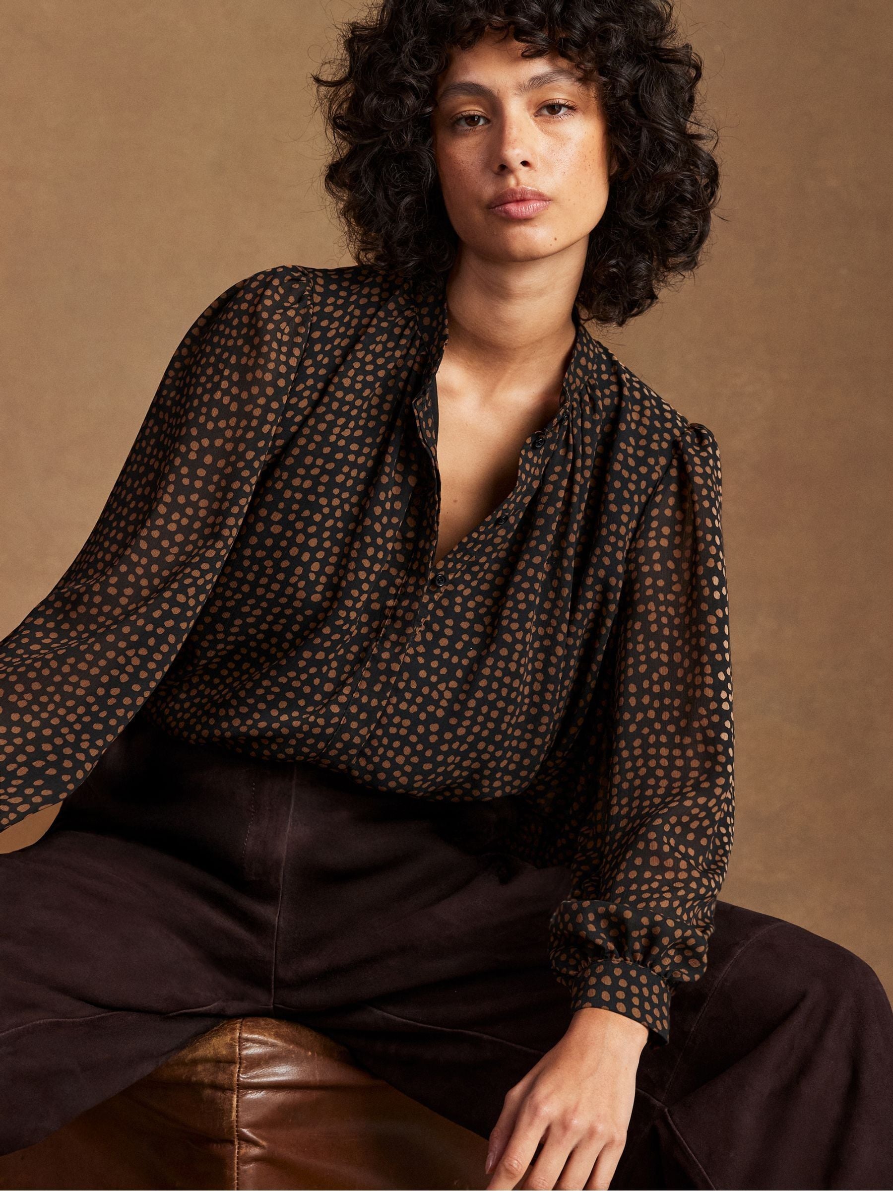 Buy Ro&Zo Black Print Top from Next Romania