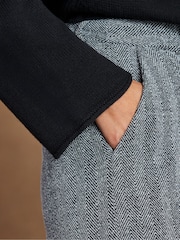Ro&Zo Grey Petite Herringbone Culottes - Image 3 of 5