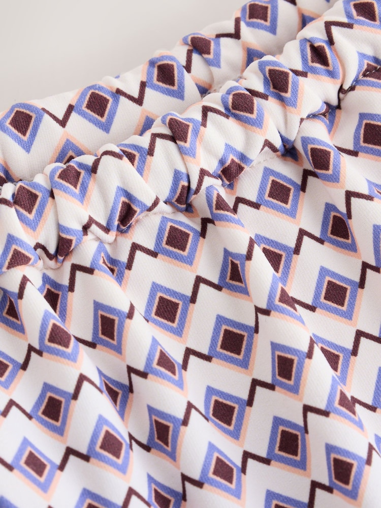 Ecru/Brown Geometric Tanga Bikini Bottoms - Image 6 of 6 Ecru/Brown Geometric Tanga Bikini Bottoms - Image 6 of 6