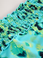 アクアブルー - シャーリング ハイレッグ ビキニボトム - 画像 3 / 3