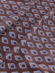 Schokoladenbraun Geometrisch - Trägerloses Tankini-Top - Bild 3 von 3