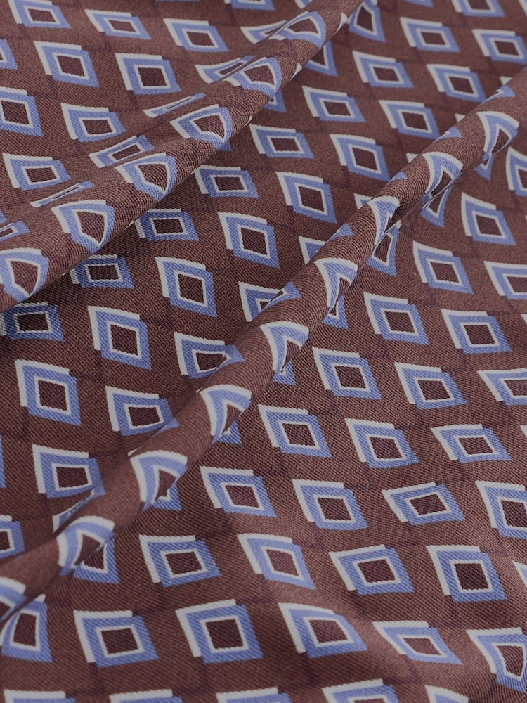 Schokoladenbraun Geometrisch - Trägerloses Tankini-Top - Bild 3 von 3