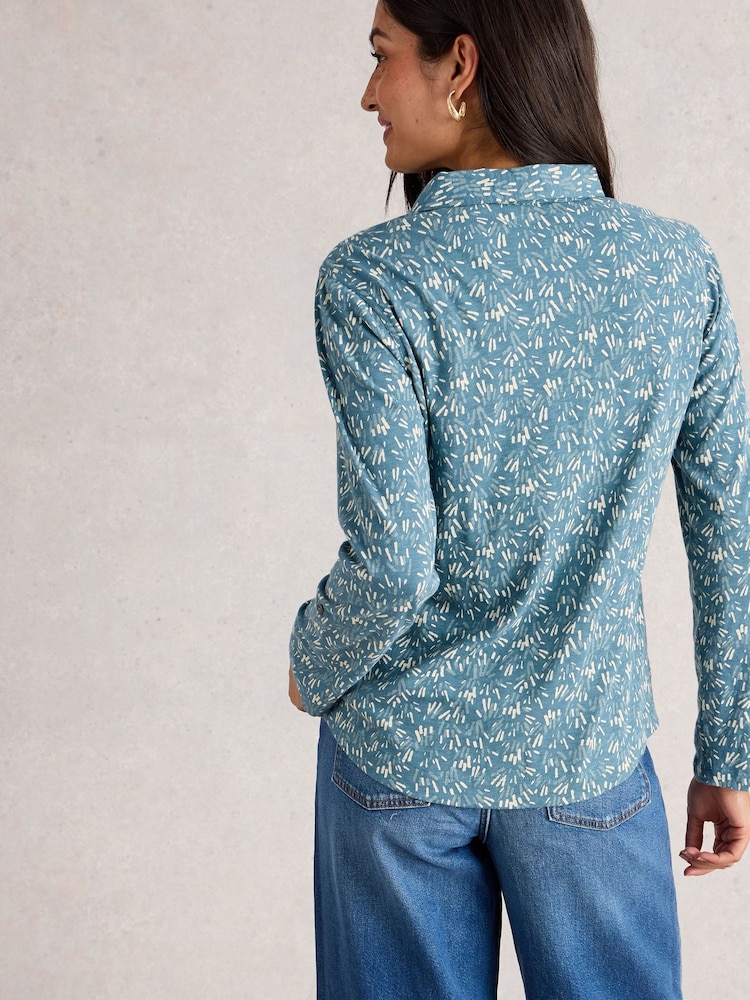 White Stuff Green Annie Jersey Shirt - Image 2 of 6 White Stuff Green Annie Jersey Shirt - Image 2 of 6